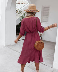 Crochet Puff Sleeve Dress
