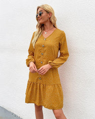 Polka Dot Button Dress