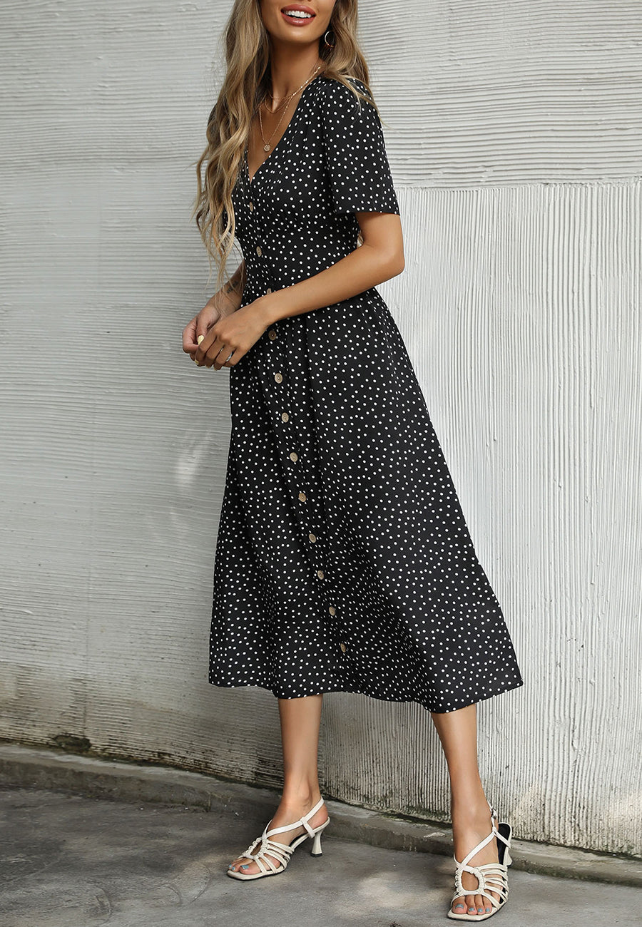 Polka Dot Casual Dress