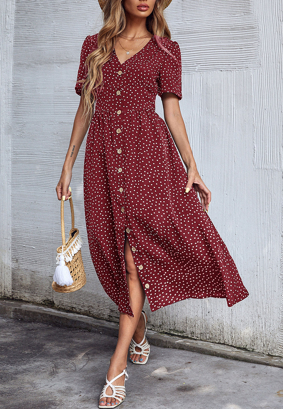 Polka Dot Casual Dress