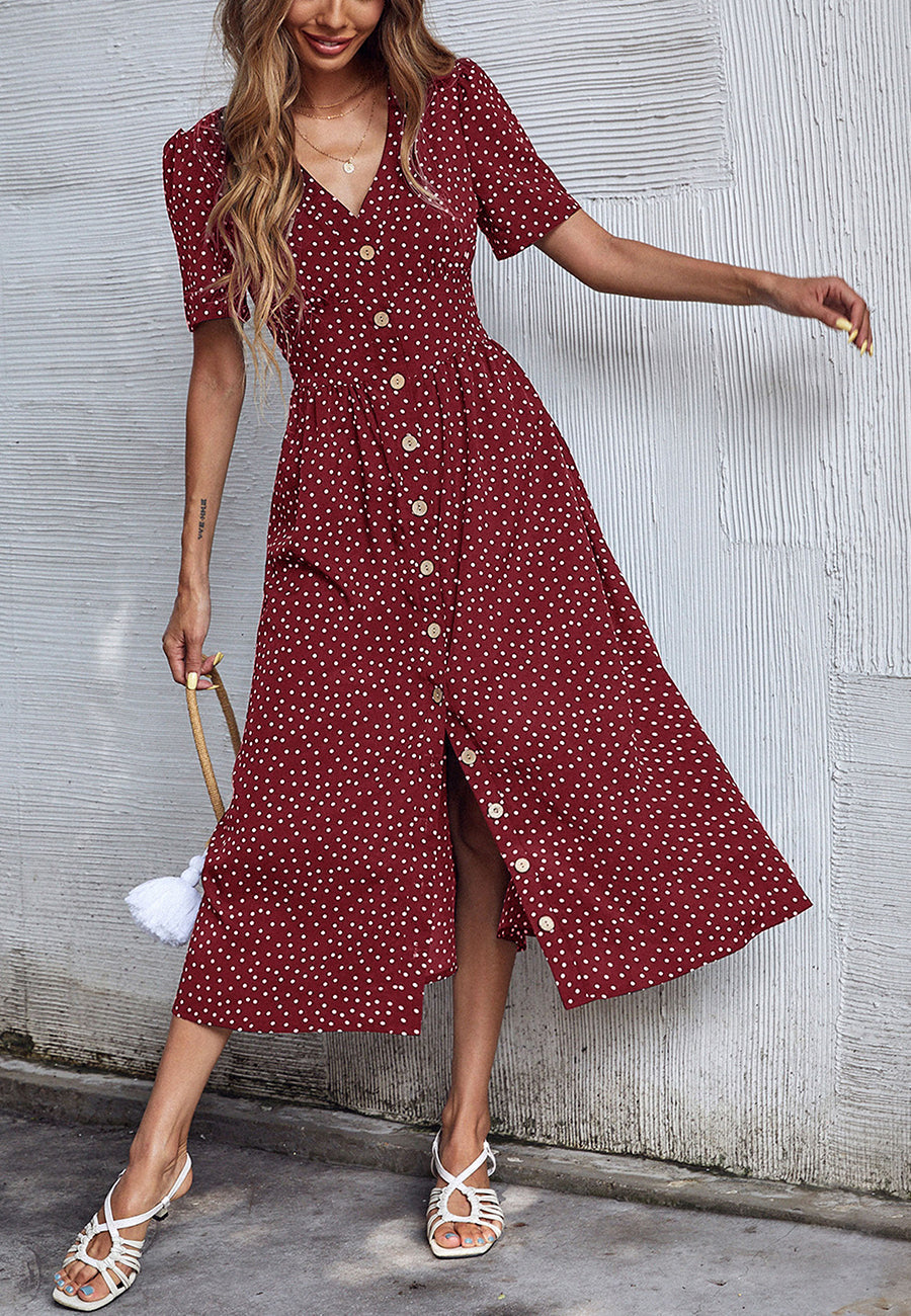 Polka Dot Casual Dress