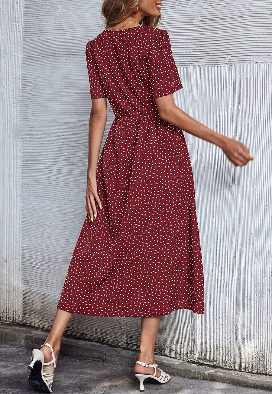 Polka Dot Casual Dress