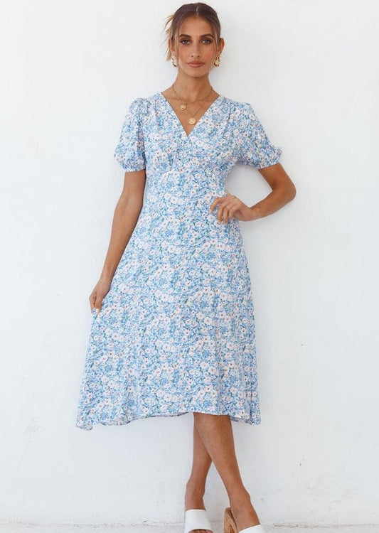 Floral Hem Summer Dress