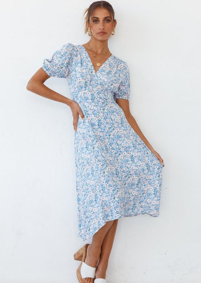 Floral Hem Summer Dress