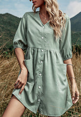 Classic Pocket Down Dress