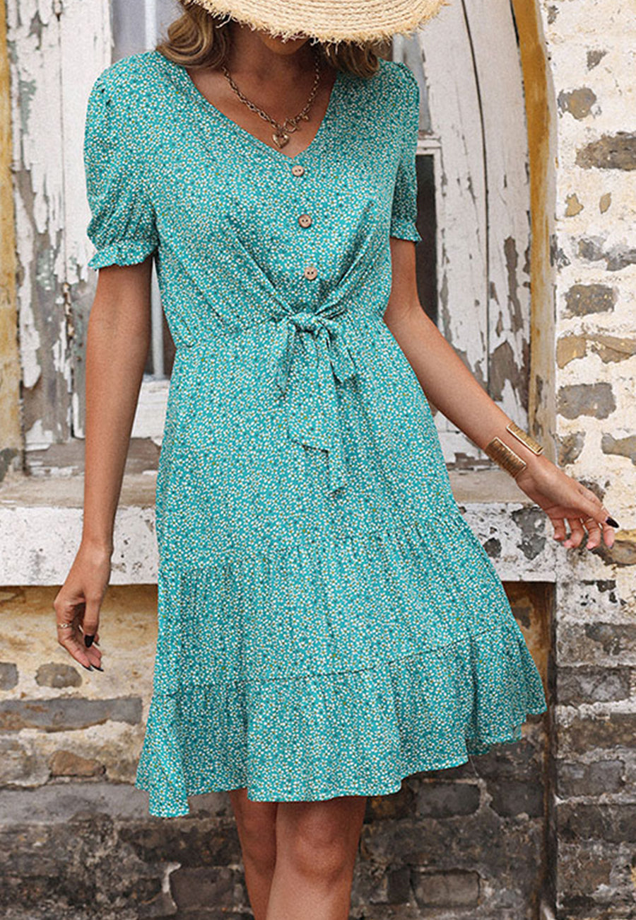 Ditsy Floral Waist Dress