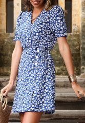 Button Detail Wrap Dress