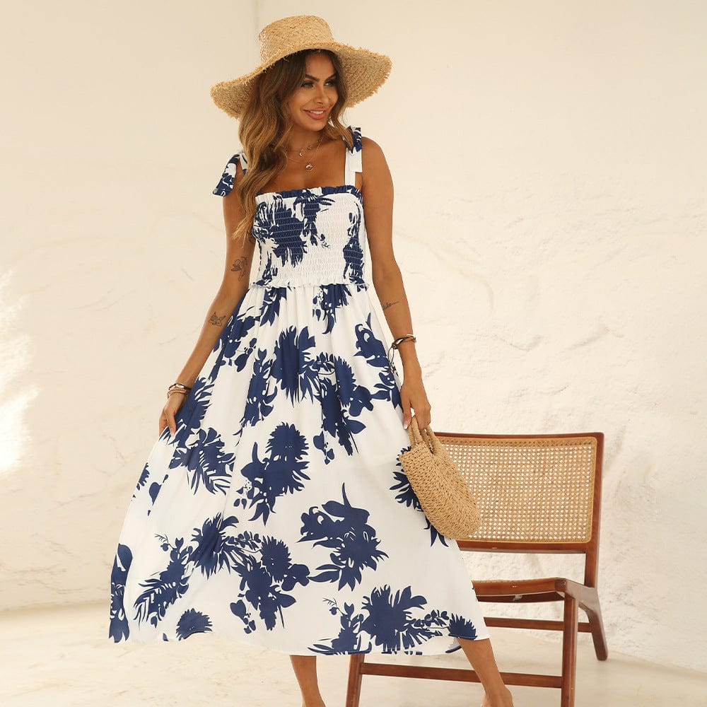Print Tie Strap Dress