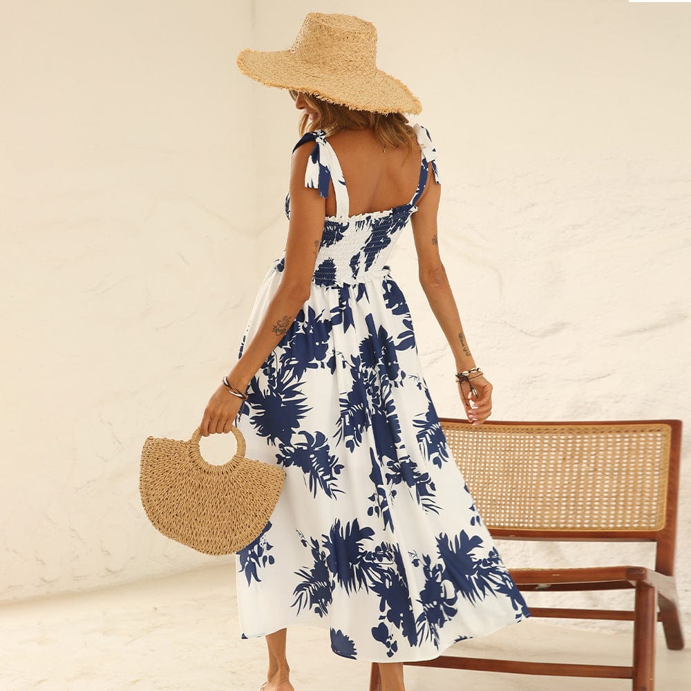 Print Tie Strap Dress
