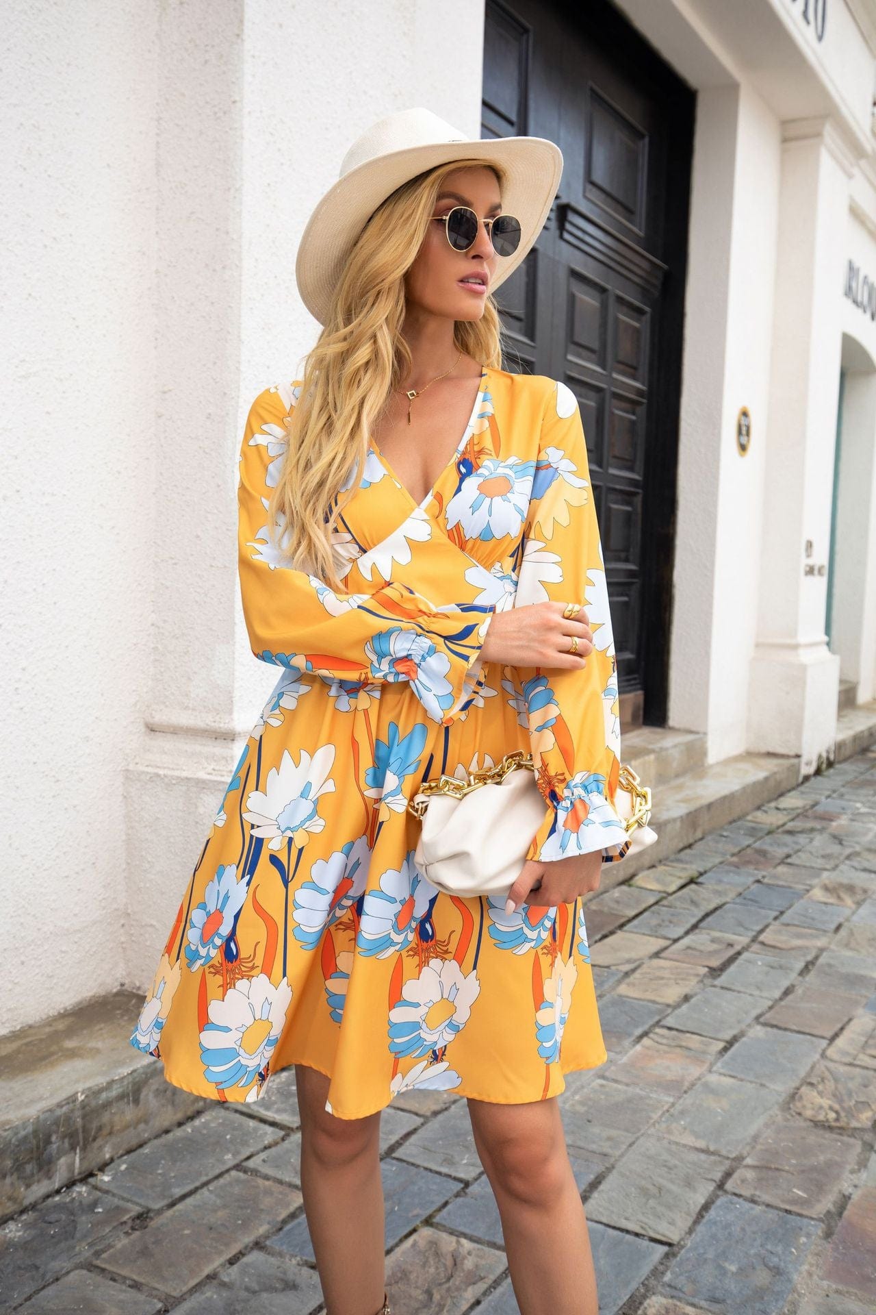 Floral Long Skater Dress