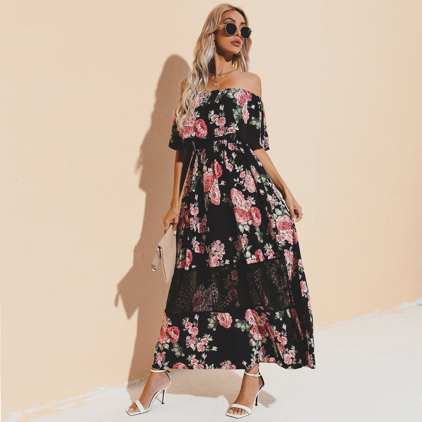 Mesh Lace Detail Dress