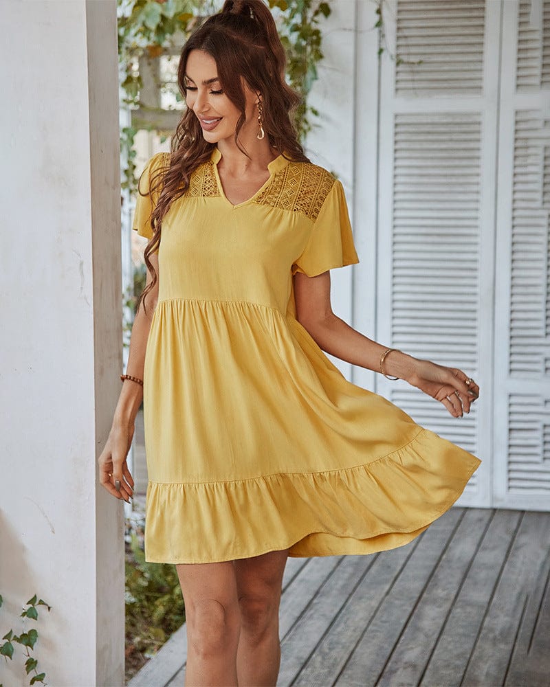 Crochet Lace Detail Dress