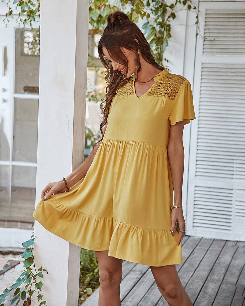 Crochet Lace Detail Dress