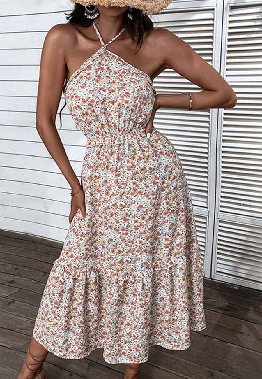 Smocked Waist Floral Dress