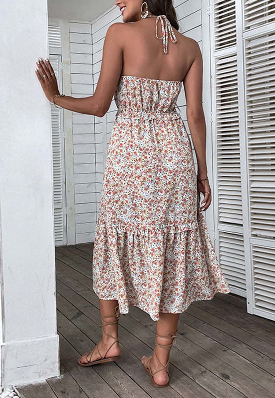 Smocked Waist Floral Dress