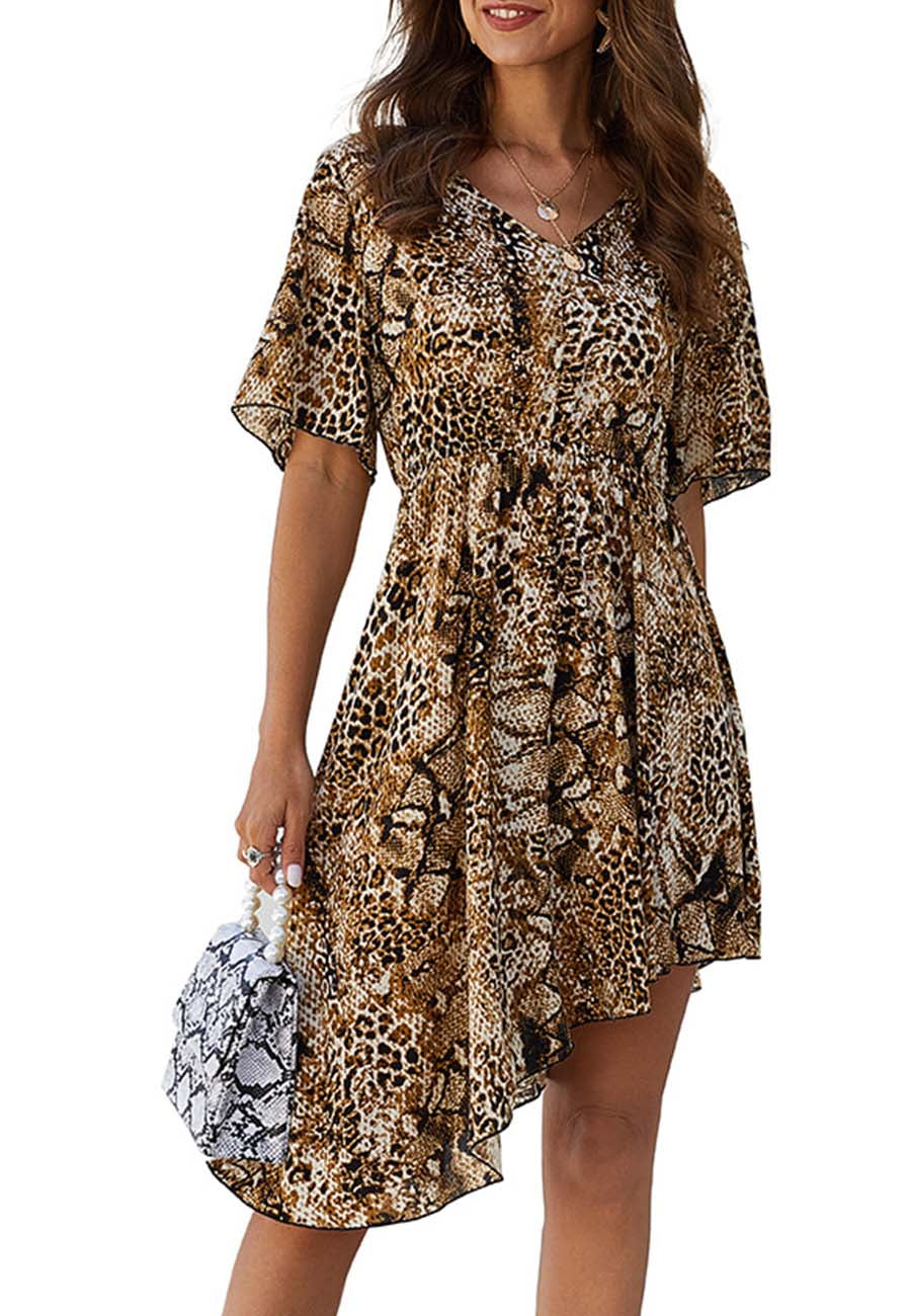 Mixed Animal Print Dress