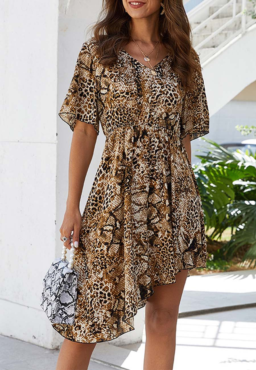 Mixed Animal Print Dress