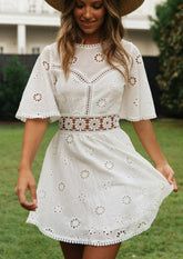 Flutter Sleeve Boho Dress