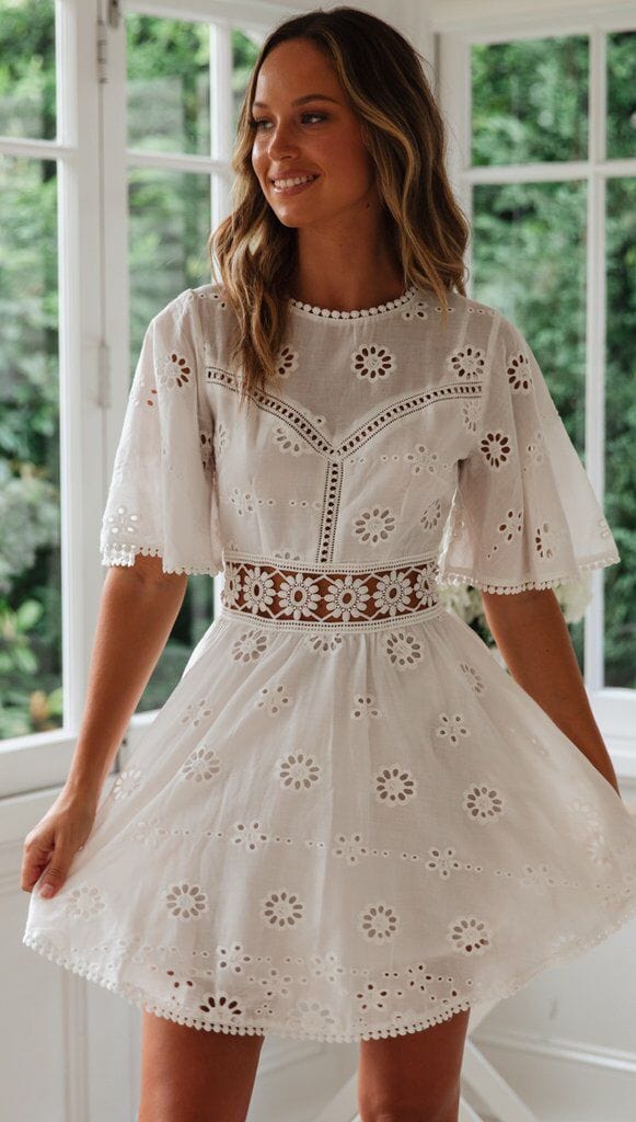 Flutter Sleeve Boho Dress
