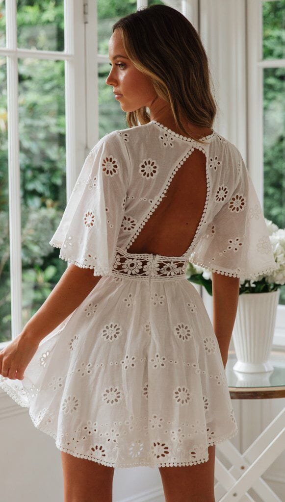 Flutter Sleeve Boho Dress