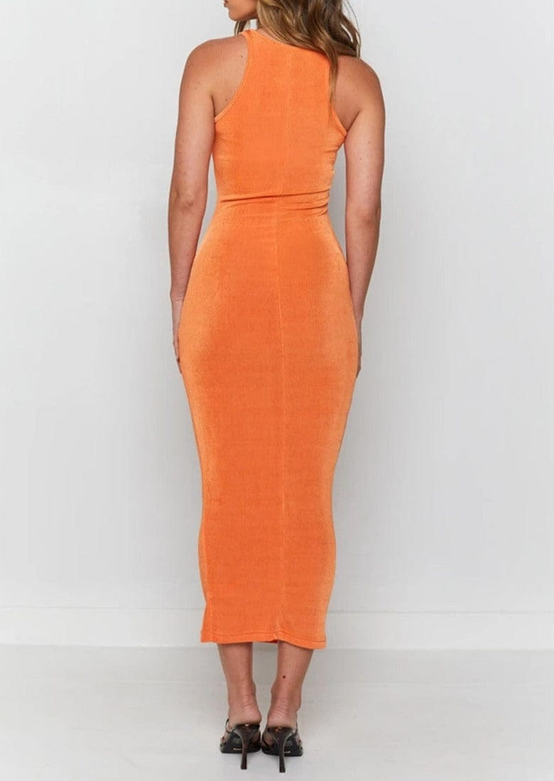 High Neck Fitted Tank Dress