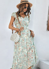 Flutter Floral Print Dress