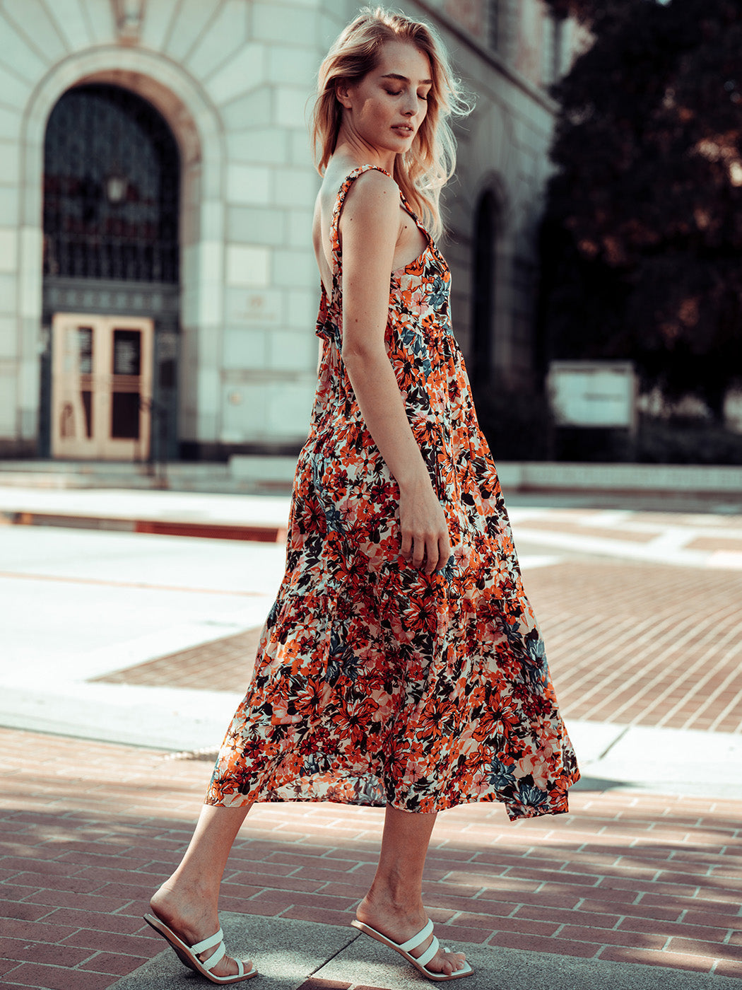 Floral Low Back Dress