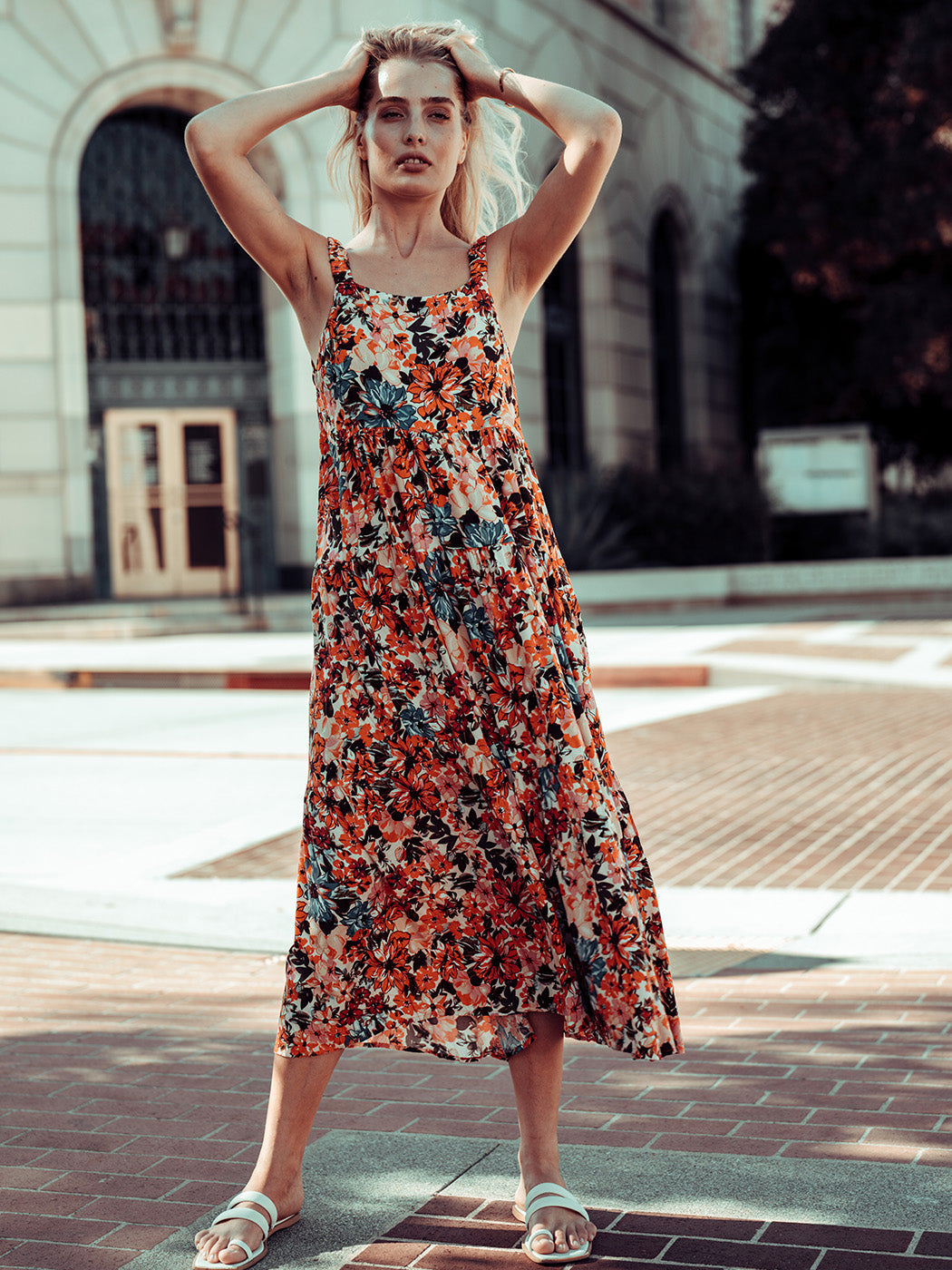 Floral Low Back Dress