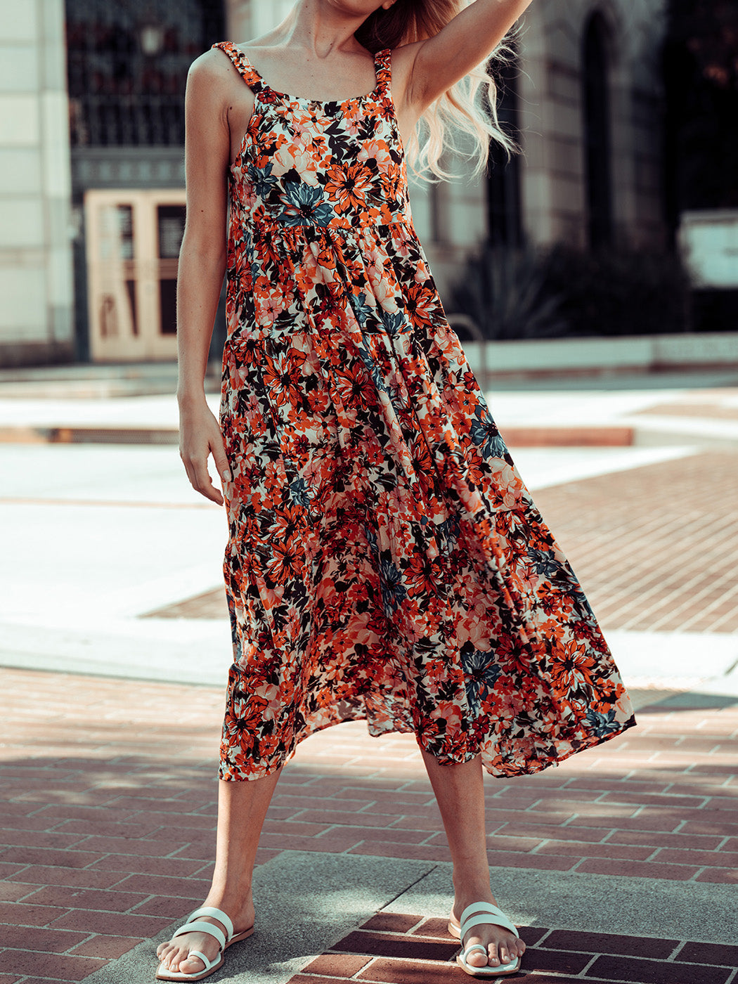Floral Low Back Dress