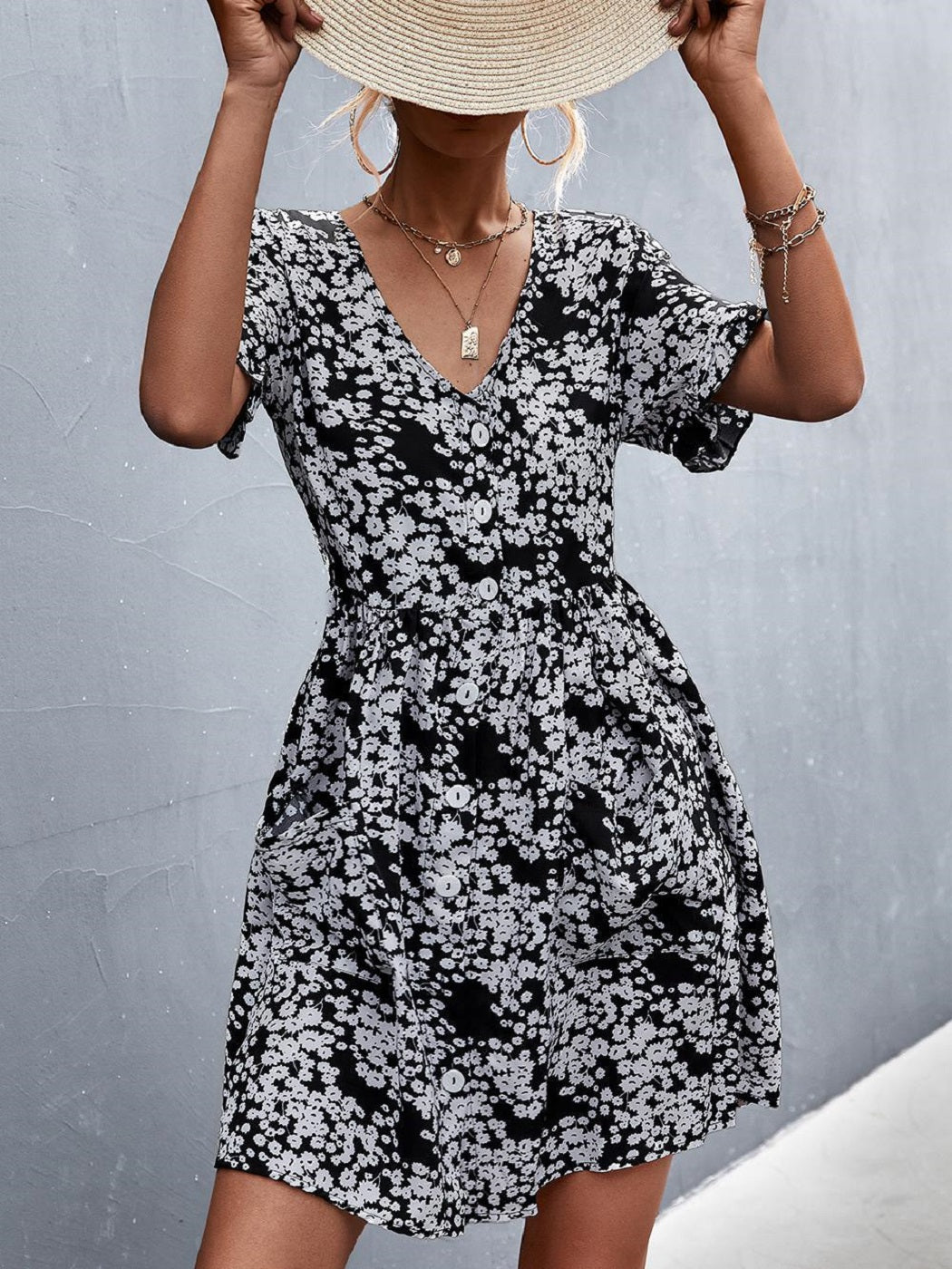 Floral Button Down Dress