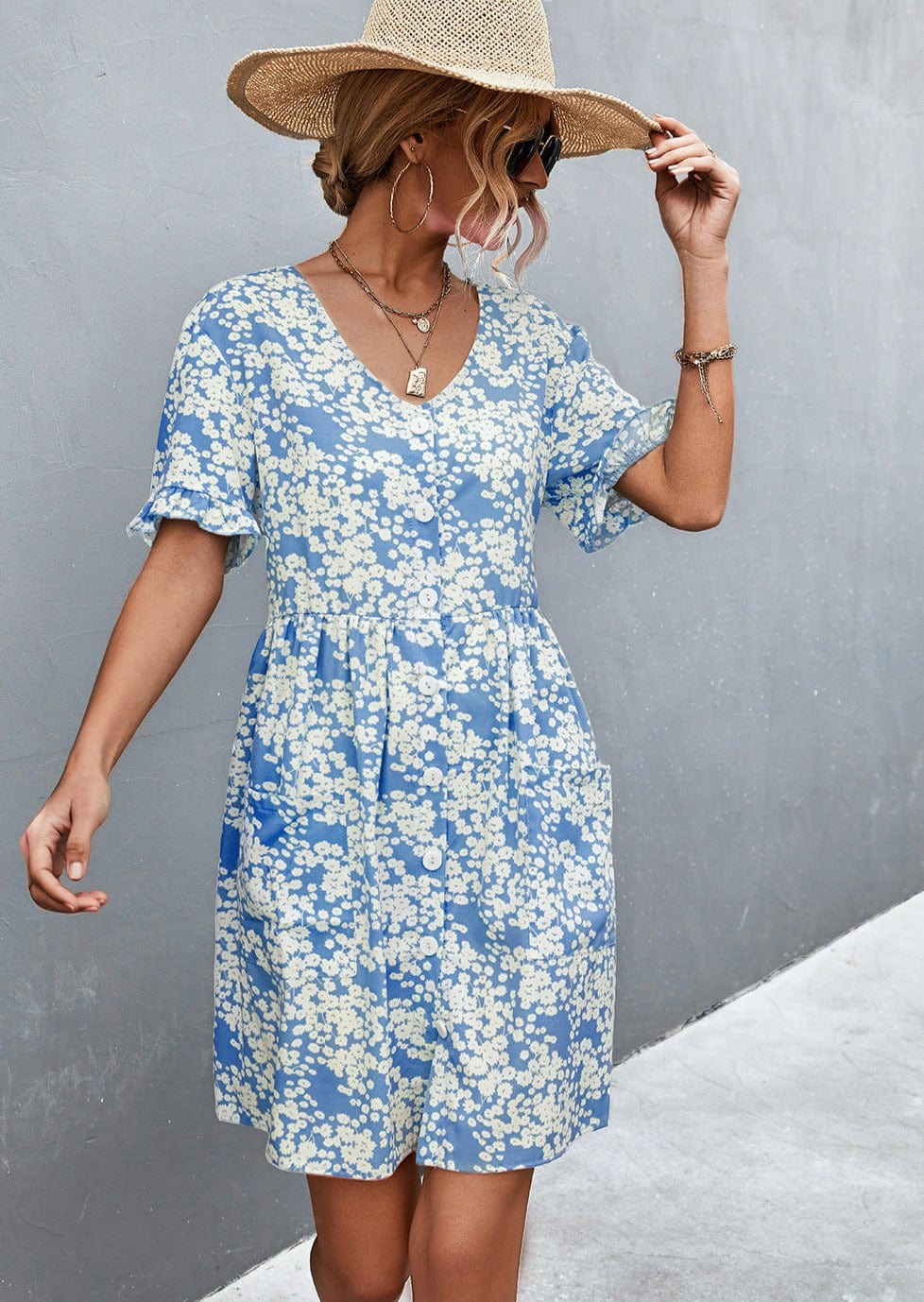 Floral Button Down Dress