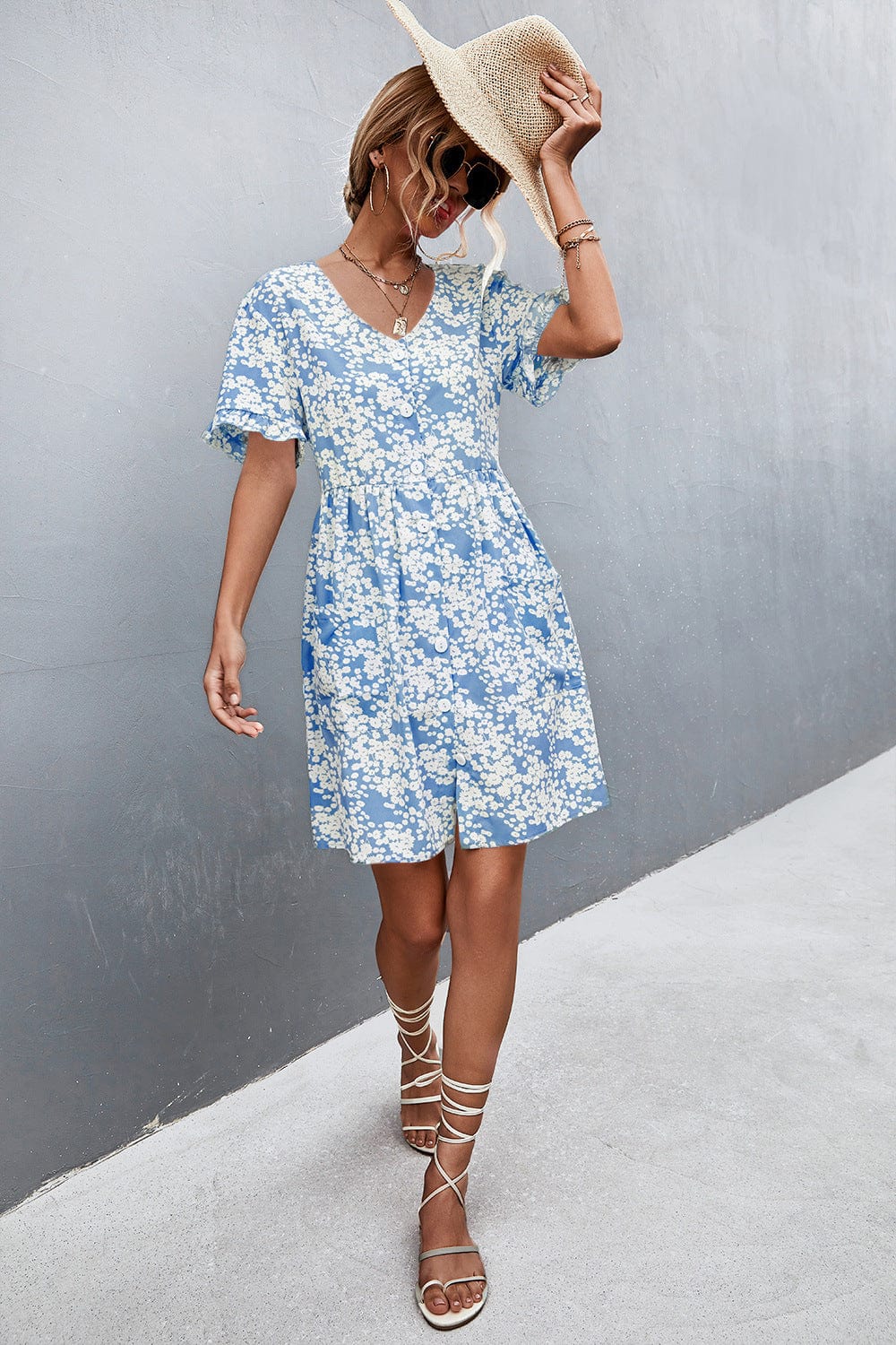 Floral Button Down Dress