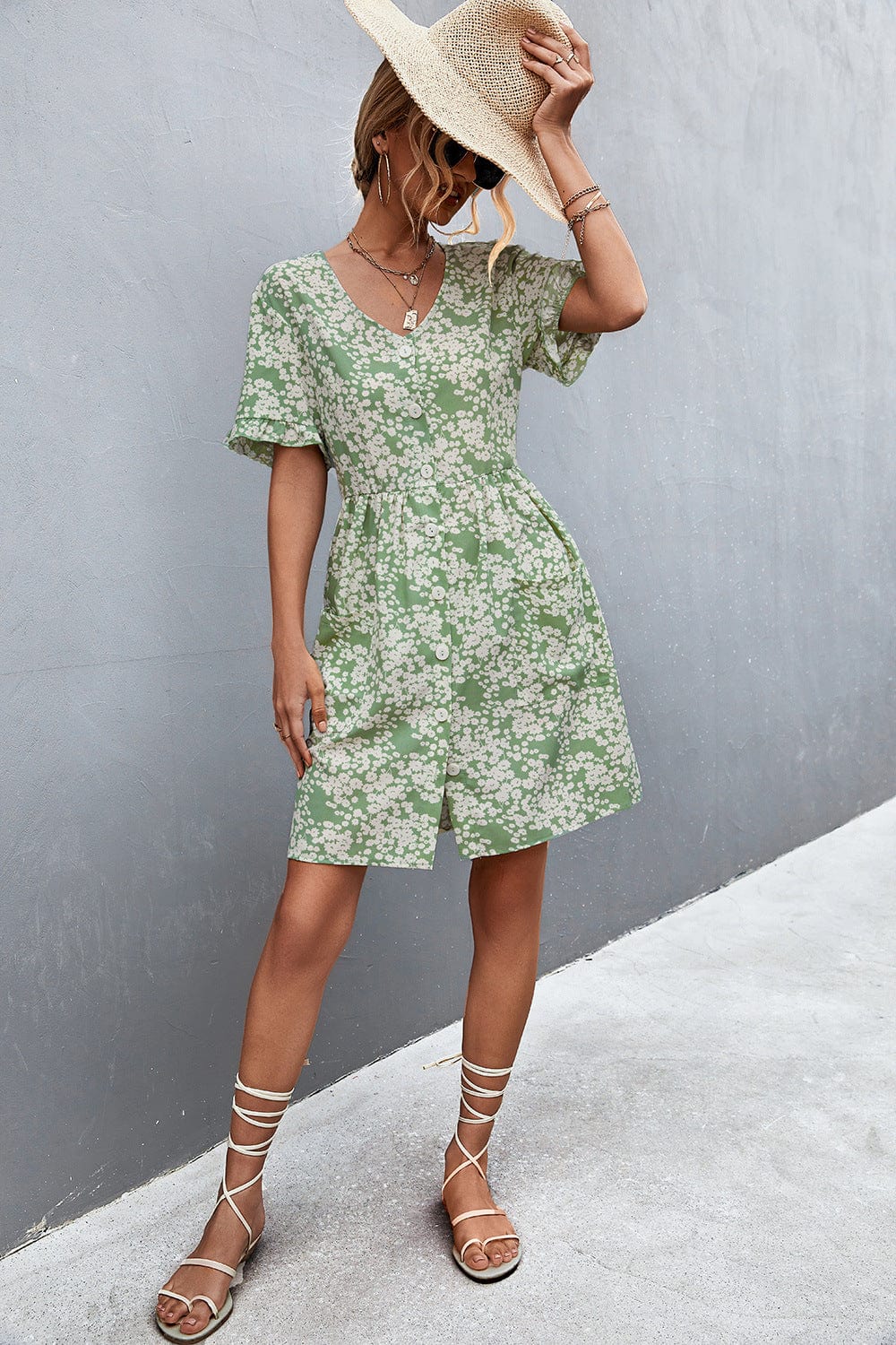 Floral Button Down Dress