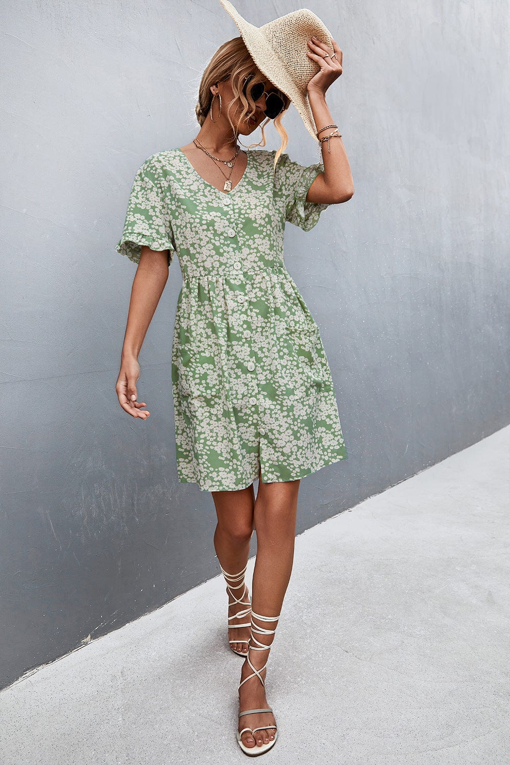 Floral Button Down Dress
