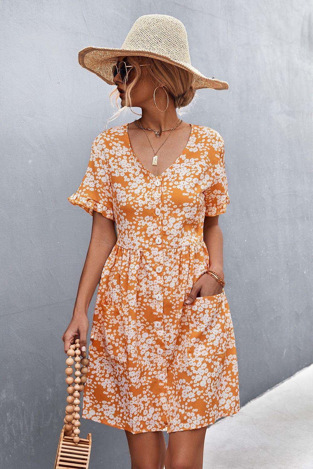 Floral Button Down Dress
