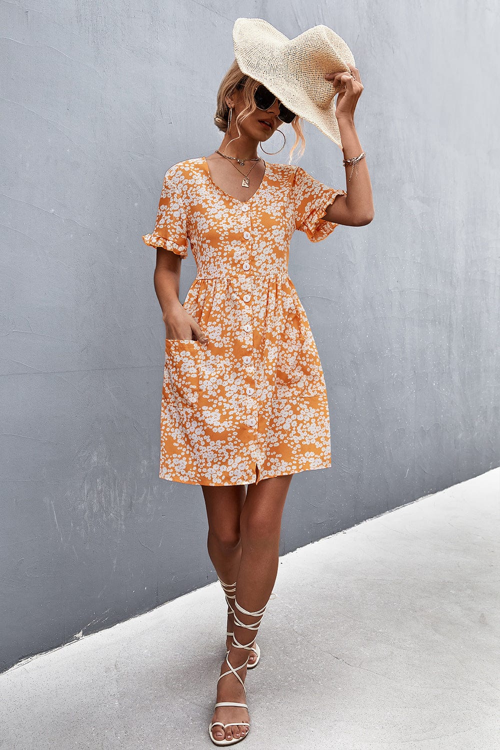 Floral Button Down Dress