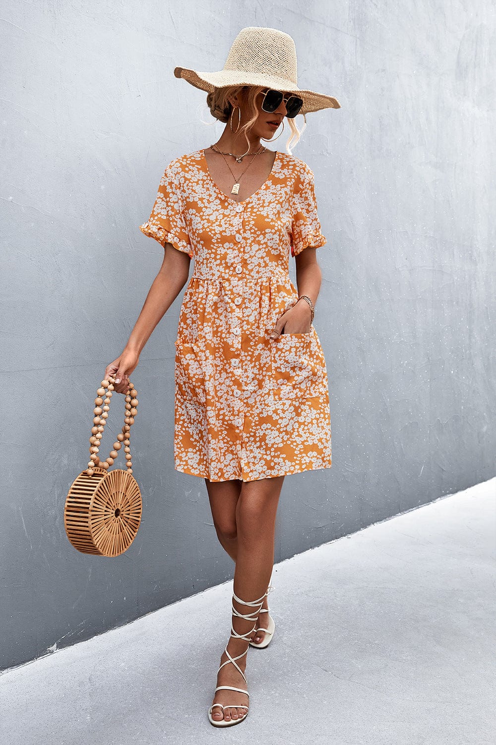 Floral Button Down Dress