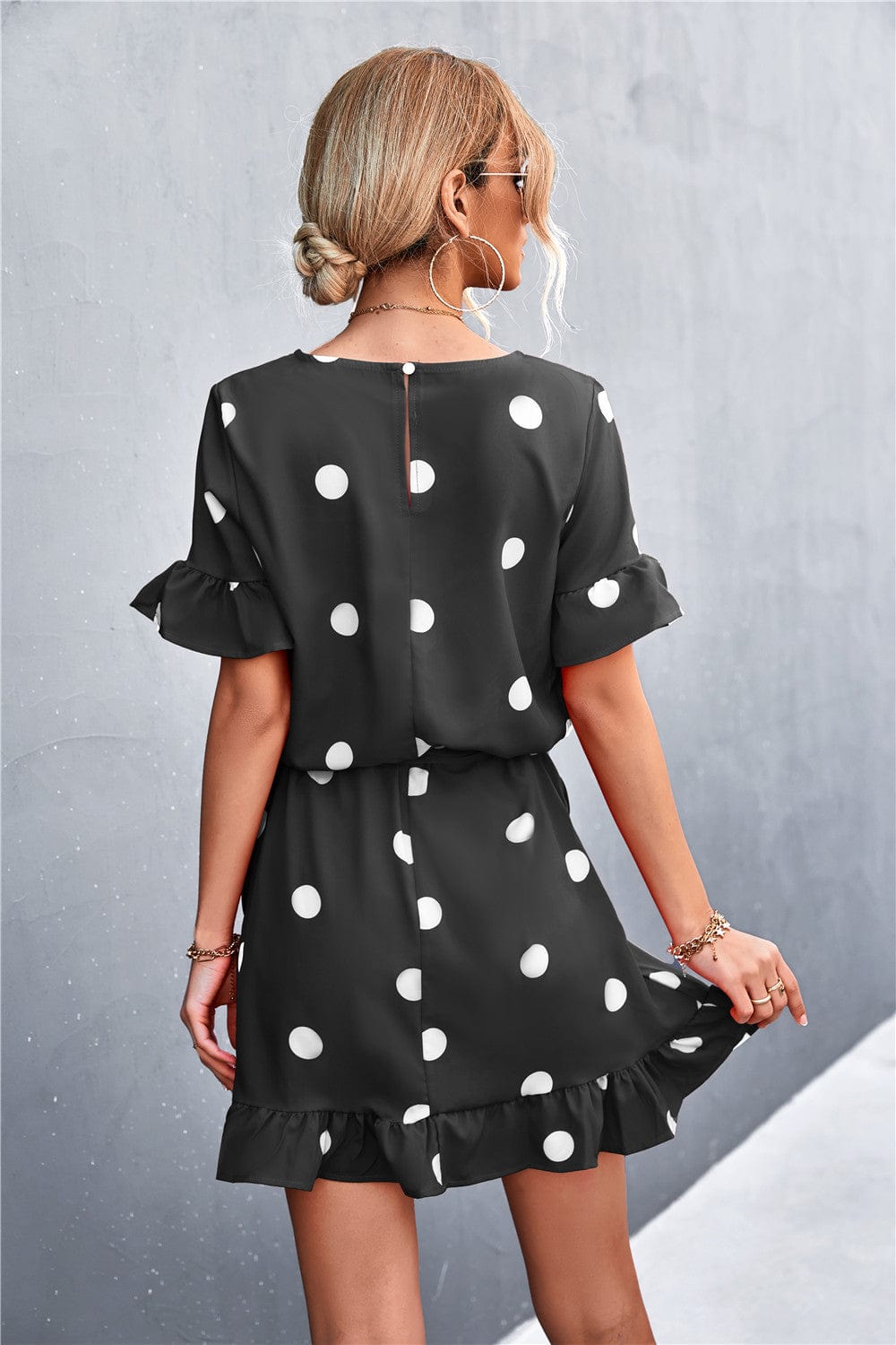 Dot Ruffle Light Dress