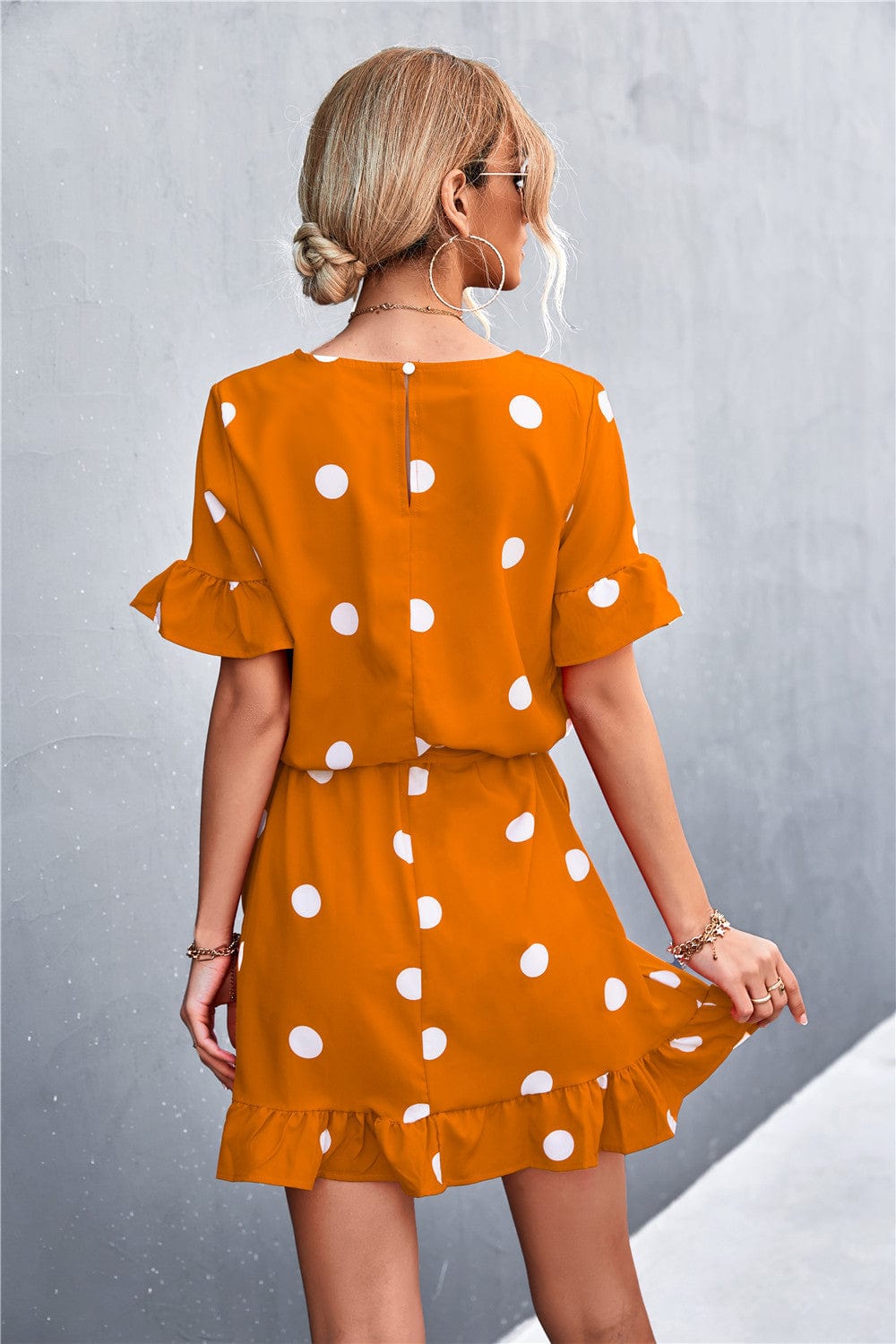 Dot Ruffle Light Dress