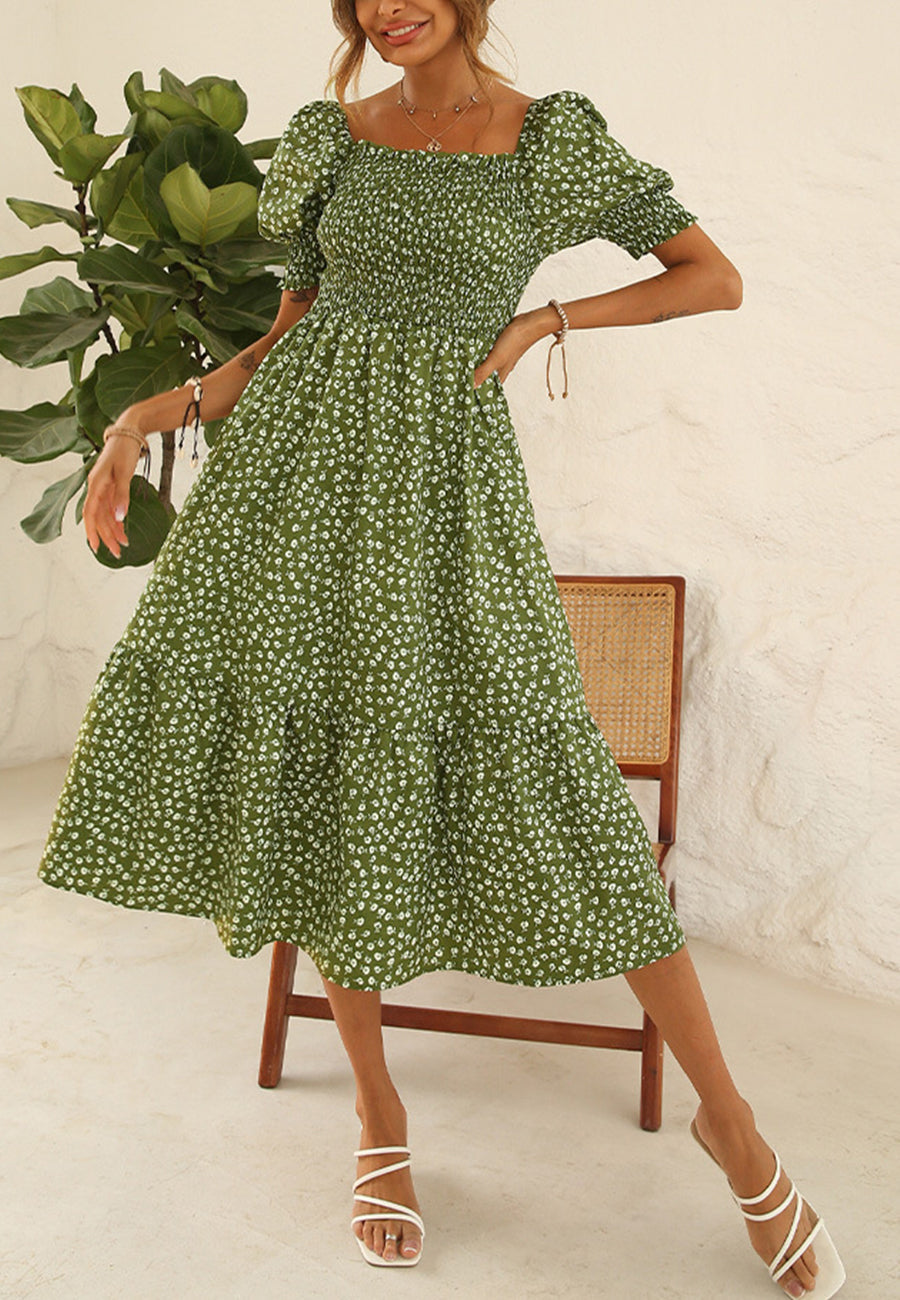 Ditsy Floral Ruffle Dress
