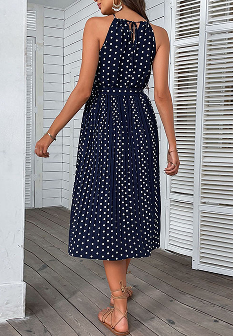 Keyhole Classic Dot Dress