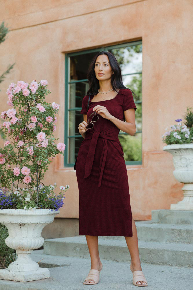 Waist Side Slit Dress