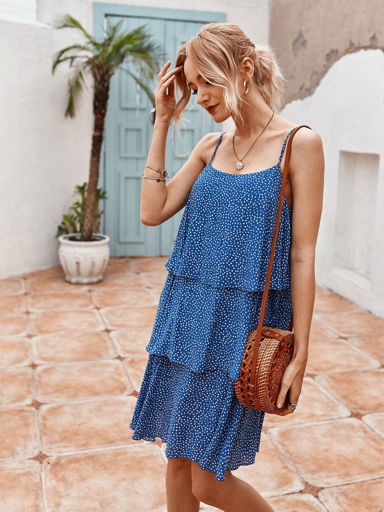Polka Dot Ruffle Dress