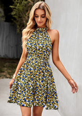 Halter Neck Hem Dress