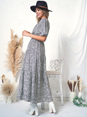 Puff Sleeve Wrap Dress