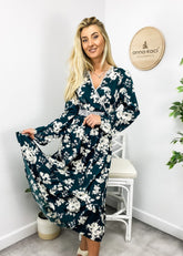 Floral Crochet Trim Dress