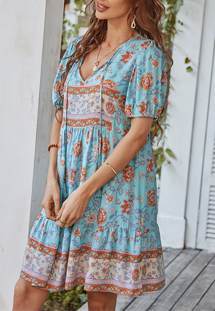 Floral Puff Sleeve Dress