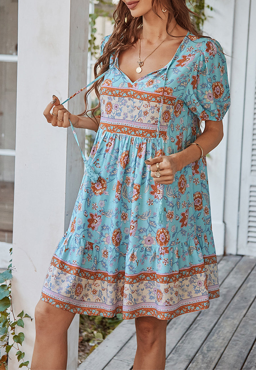 Floral Puff Sleeve Dress