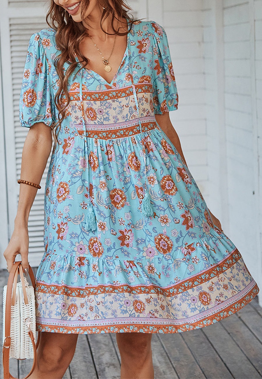Floral Puff Sleeve Dress