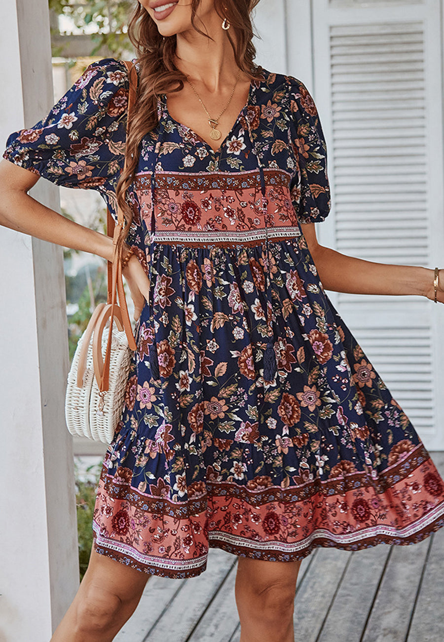 Floral Puff Sleeve Dress